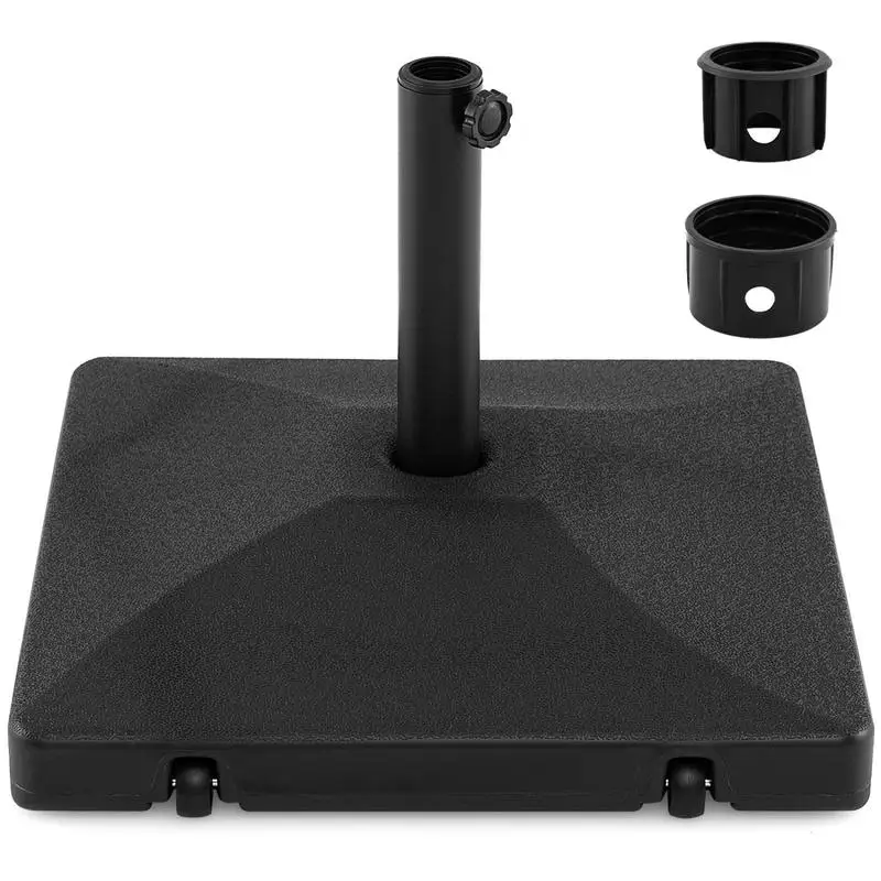 Fillable Umbrella Base 90 LBS Heavy Duty with 2 Wheels-Black