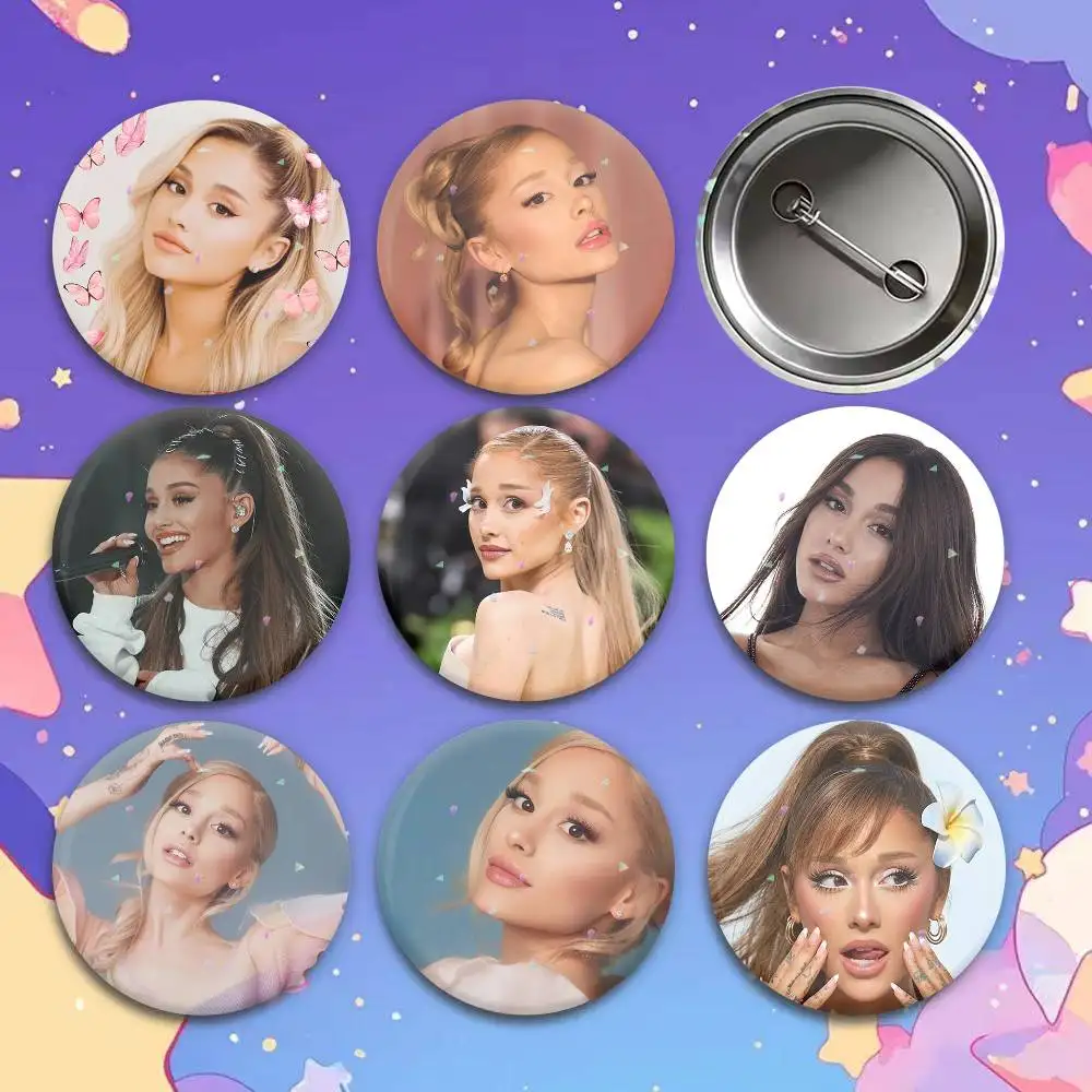 

Hot Singer Ariana G-Grande Button Pins Backpack Clothing Decor Brooch Badge Jewelry Gifts for Kids