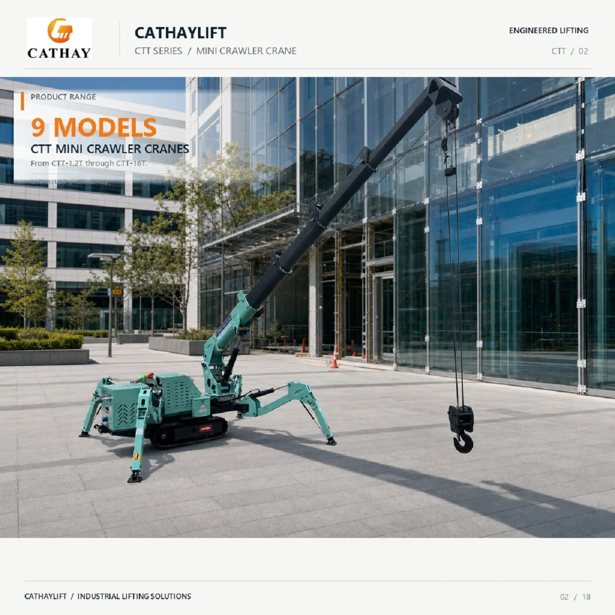 Four Point Outrigger Mini Crawler Crane Adaptive Pressure Stability on Bestselling