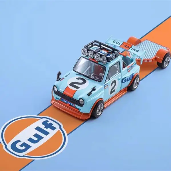 1/64 Honda Blaster Mini Picato model Gulf Gulf Liberty64 alloy die cast car model, holiday gift for friends, adult collectible.