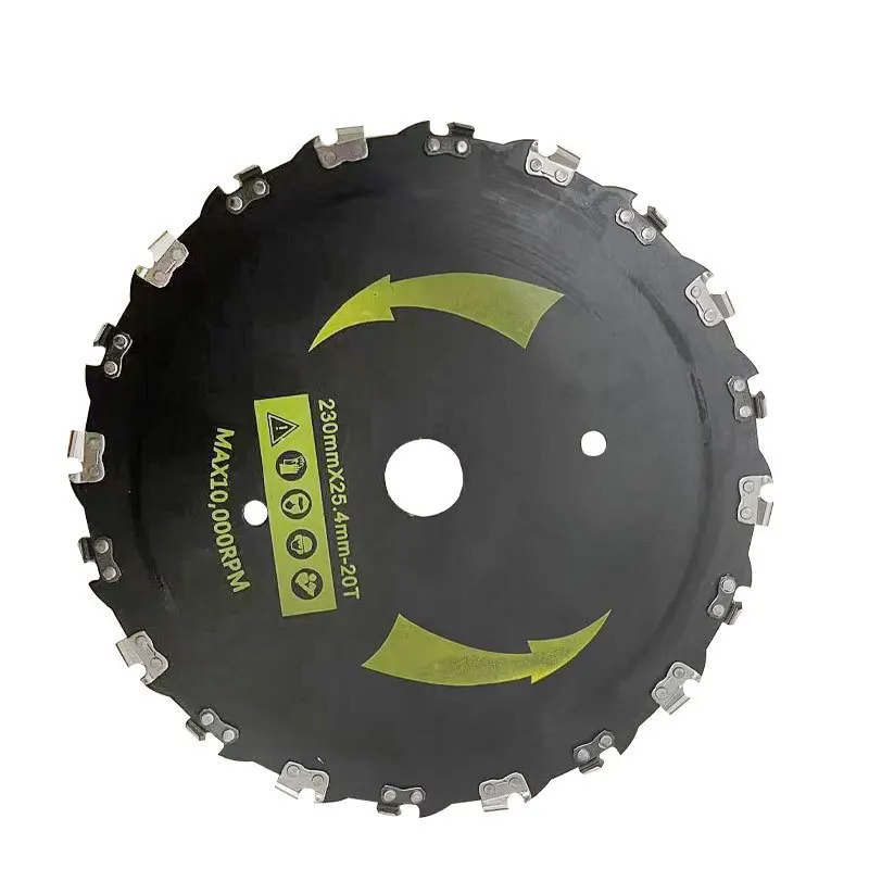 Lawn mower chain blade 9-inch 14 tooth/20 tooth right angle chain saw blade Lawn mower chain blade