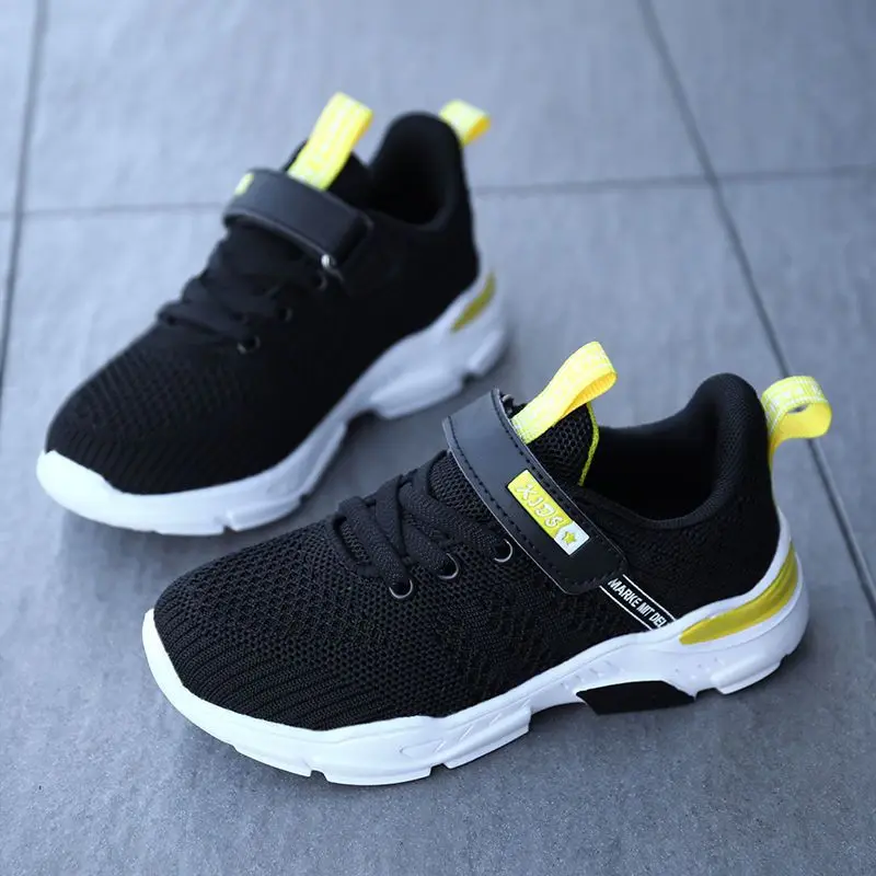 Spring Autumn Kids Sports Shoes Waterproof Breathable Running Sneakers with Rotating Buckle for Boys and Girls