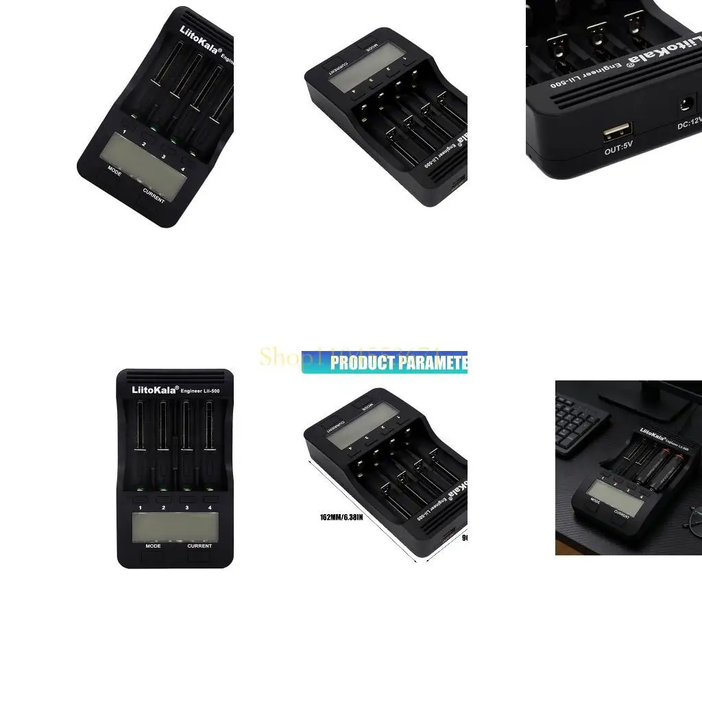Best Seller Intelligent Lithium Batteries Chargers 4Channel For 18650 26650 NiMH With USB Output