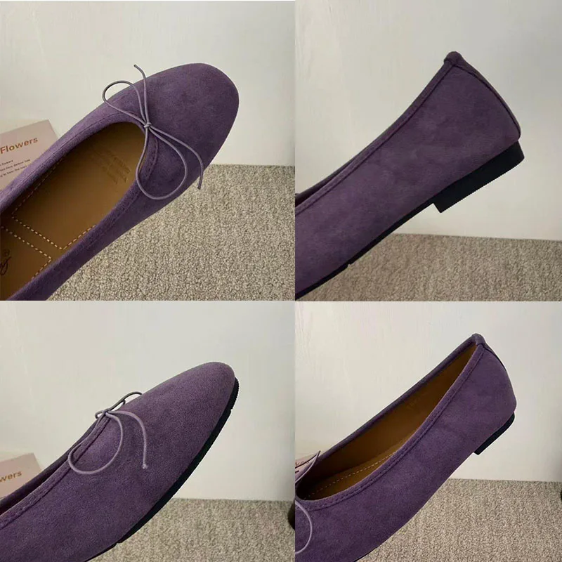 Weiche Ballerinas mit Schmetterlingsknoten, runde Zehenpartie, Damenschuhe, Slip-On-Schuhe, flache Schuhe für Damen, neu im Jahr 2026. – Detail 7