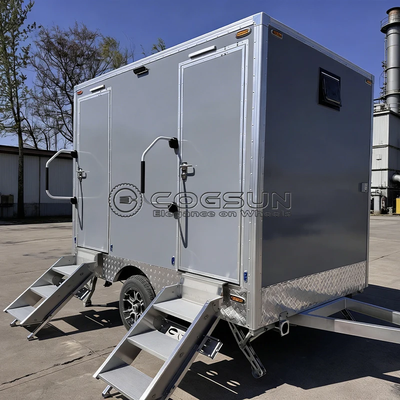 

Cogsun Public Mobile Restroom Trailer Smart Portable Bathroom Trailer Luxury Toilet Trailer Best Selling Customized Premium