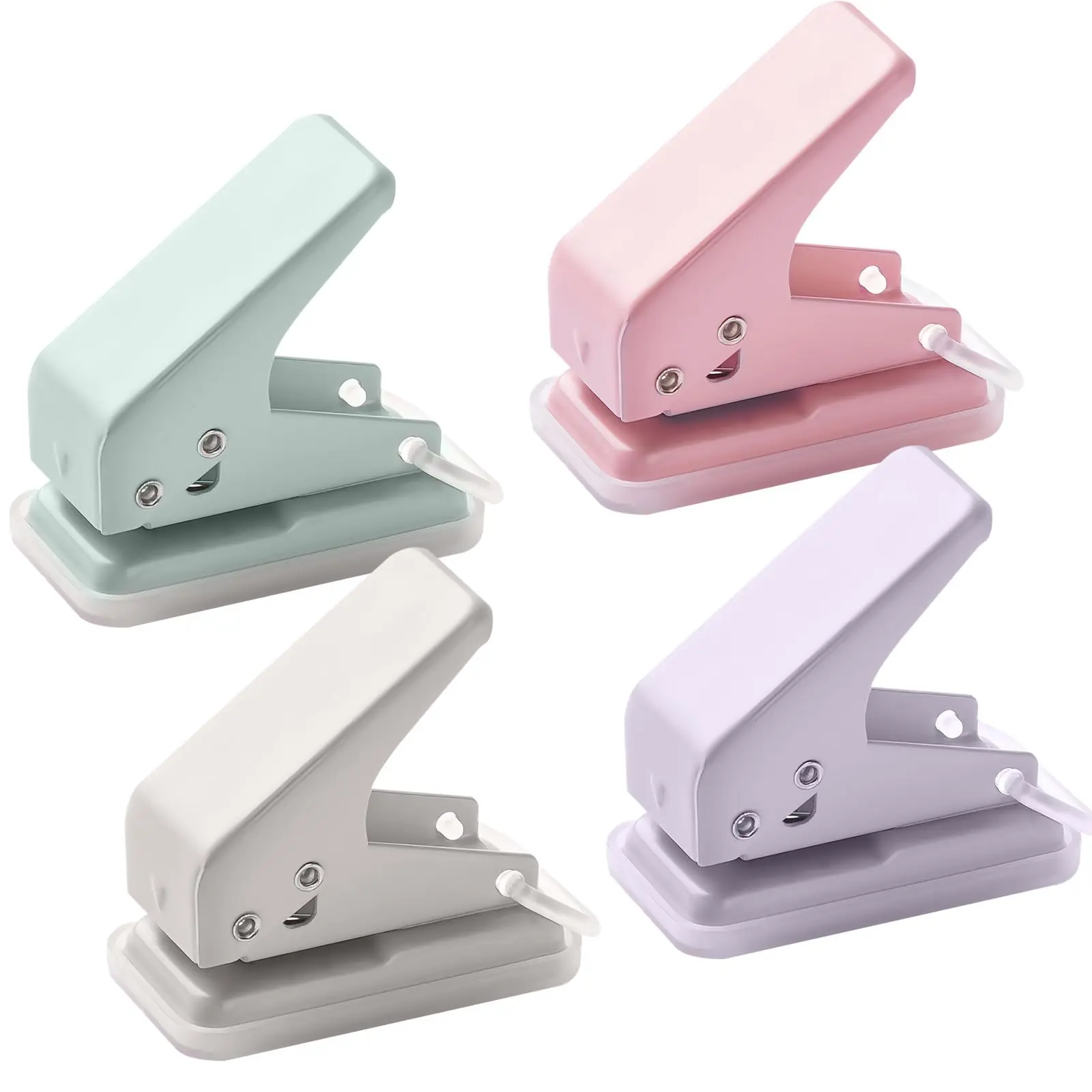 1pcs Mini Single Hole Punch 6mm 1/4 Inch Circle Holes 10 Sheet Punch Capacity Tiny Portable Hole Puncher for Paper Chipboard