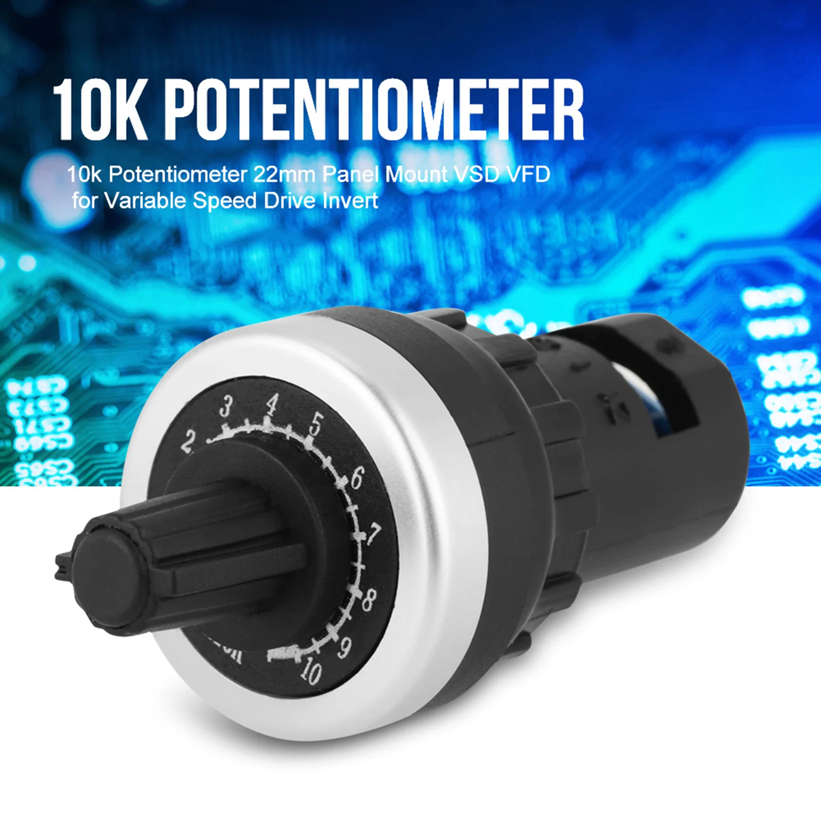 10k Potentiometer Panel Mount VSD VFD for Variable Speed Drive Invert  Speed Drive potentiometer