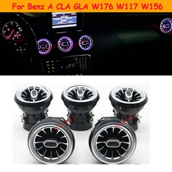 For BENZ A Class W176 CLA W117 GLA W156 APP Control Front Air Vent Led Turbine Nozzle For Mercedes-Benz Car Air Condition