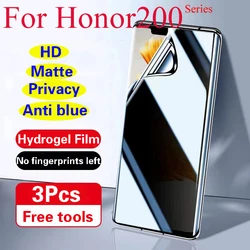 Honor200 Privacy Unlock Screen Protector For Honor 200 Pro Matte Hydrogel Film Honor 200Pro HD Anti Peeping Soft Full Coverage