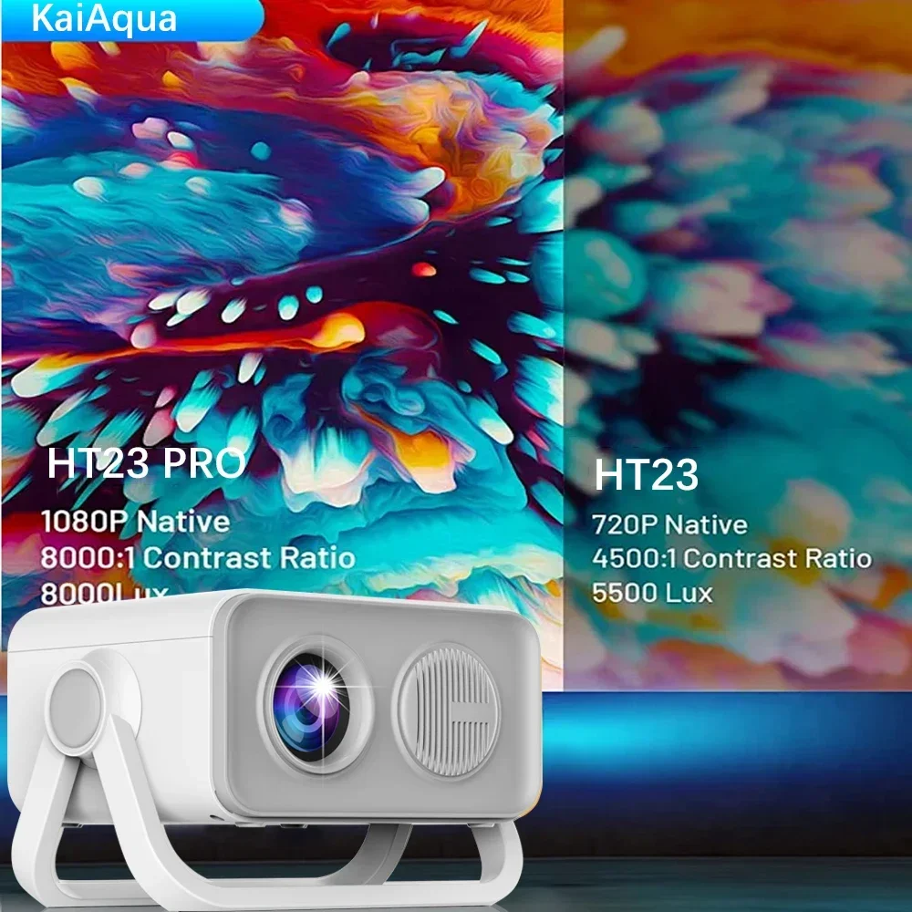 HT23 PRO Android 13 Projector Native 1080P 390ANSI Dual Wifi6 BT5.0 4K HD 1080P Cinema Draagbare Projector HT23 Opgewaardeerd