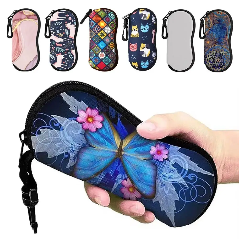 Men Women Fashion Storage Box Zipper Wallet Diving Glasses Box Holder Sunglasses Bag Reading Eyewear Case Sunglasses Organizer