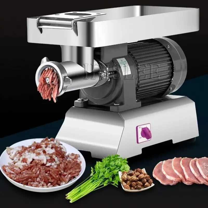 

Meat Grinder Commercial Electric Stainless Steel High Power Table Top Automatic Frozen Chicken Rack With Rib Beef