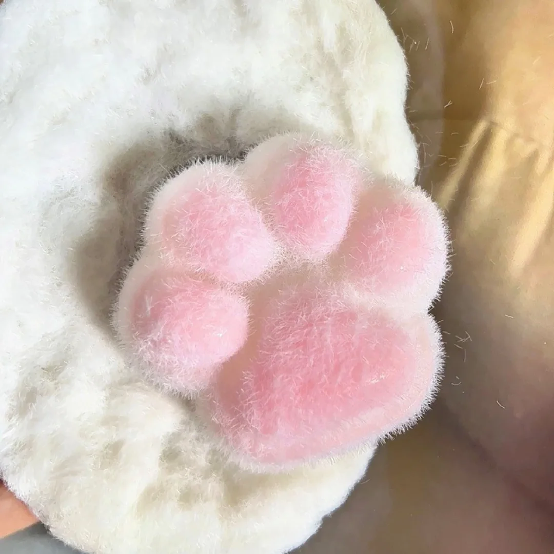 Mochi Taba Squishy Fidget Toy Mini Kawaii Plush Cat Paw Silicone Small Cat Paw, Cute Pink Cat Foot