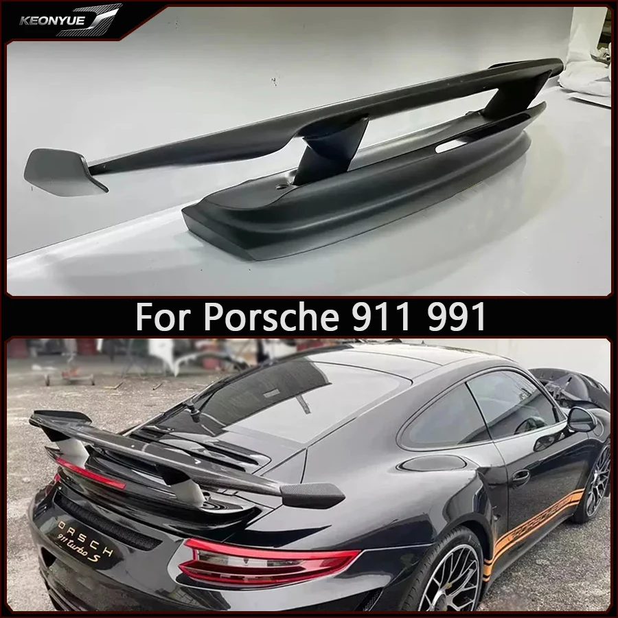 For Porsche 911 991 carbon fiber Tail fins Rear Trunk Spoiler Guide Wing Rear Wing diverter Car Accessories body kit