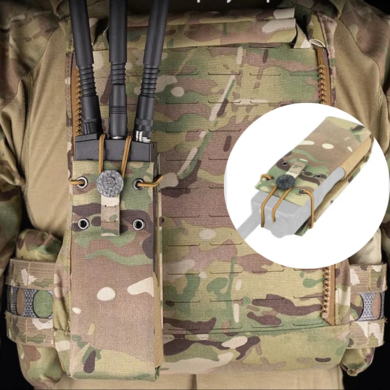 

Tactical Universal Radio Pouch MPU5 PRC163 152 148 PTT Holder Bag Walkie-talkie Storage Pack FC Style Airsoft Hunting