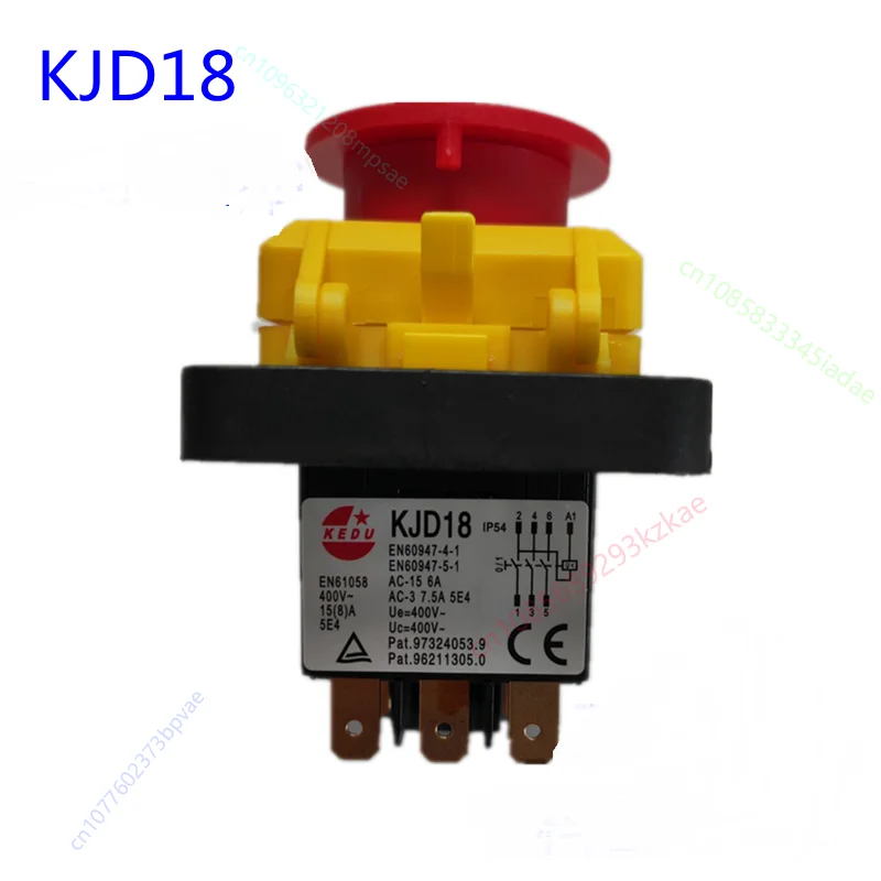 1pcs New original  electromagnetic switch  KJD18 Marine grinding wheel polishing machine bench drill 400V 7pin power switch