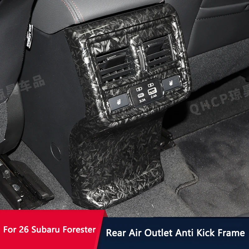 

QHCP Car Rear Air Outlet Panel Cover Frame ABS Rear Air Conditioning Panel Trim Fits For Subaru Forester 2026 Interior Accessory