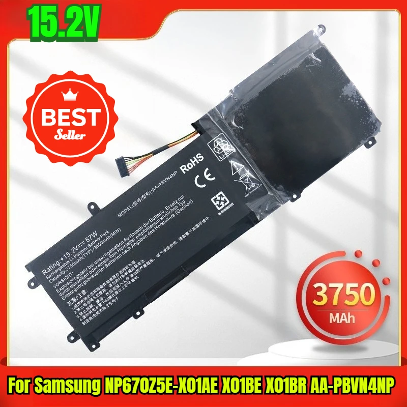 

15.2V 3750mAh Laptop Battery for Samsung NP670Z5E-X01AE X01BE X01BR AA-PBVN4NP