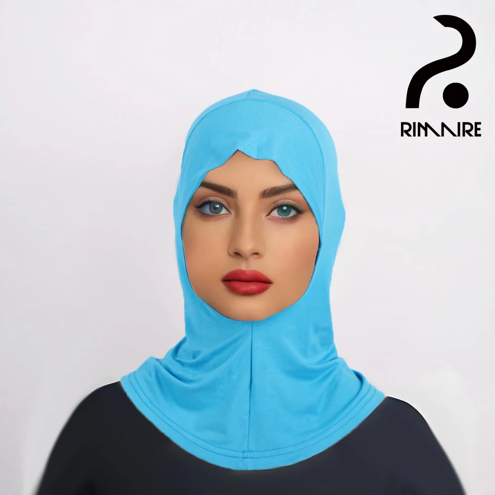 

RIMAIRE Modal Pure Color Fashion Muslim Hijab Cotton Headscarf with All-round Sun Protection Elastic Women Turban Hijabs