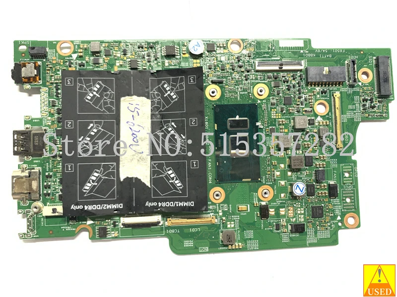 i5-6200U for Dell Inspiron 13 7368 15 7569 X6C95 0X6C95 CN-0X6C95 w CPU 2.3GHz DDR4 USED  Laptop Motherboard