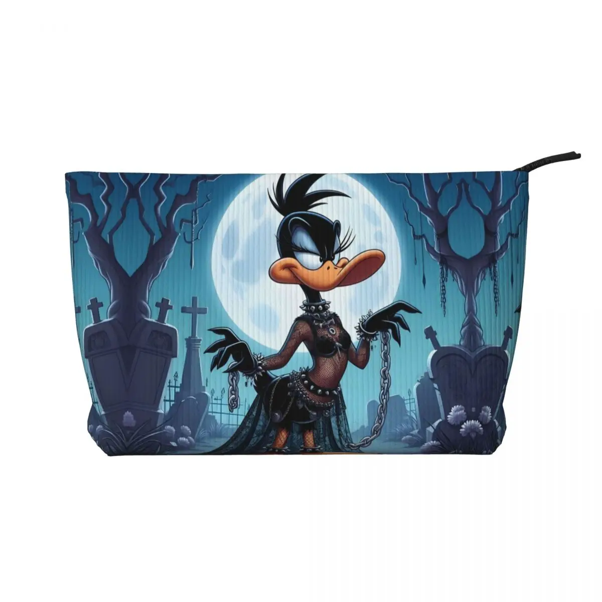 

Daffy Duck Cartoon Toiletry Bag for Women Anime Kawaii Funny Cosmetic Makeup Organizer Ladies Beauty Storage Dopp Kit Case