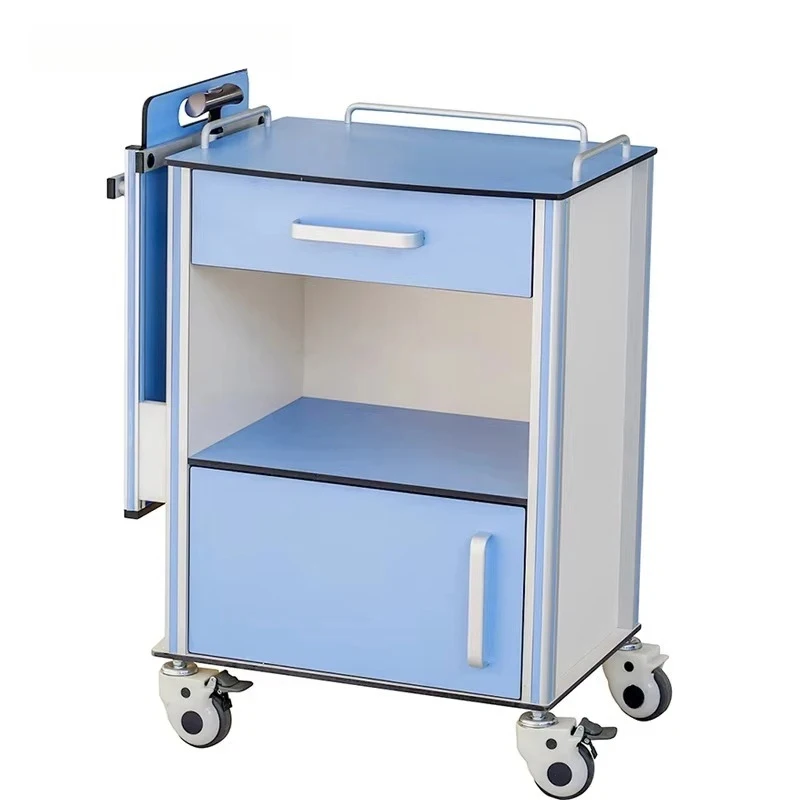 Adjustable Wooden Bedside Table – Mobile with Wheels, Height Adjustable, Hospital Wards, Nursing Homes, Restaurants,