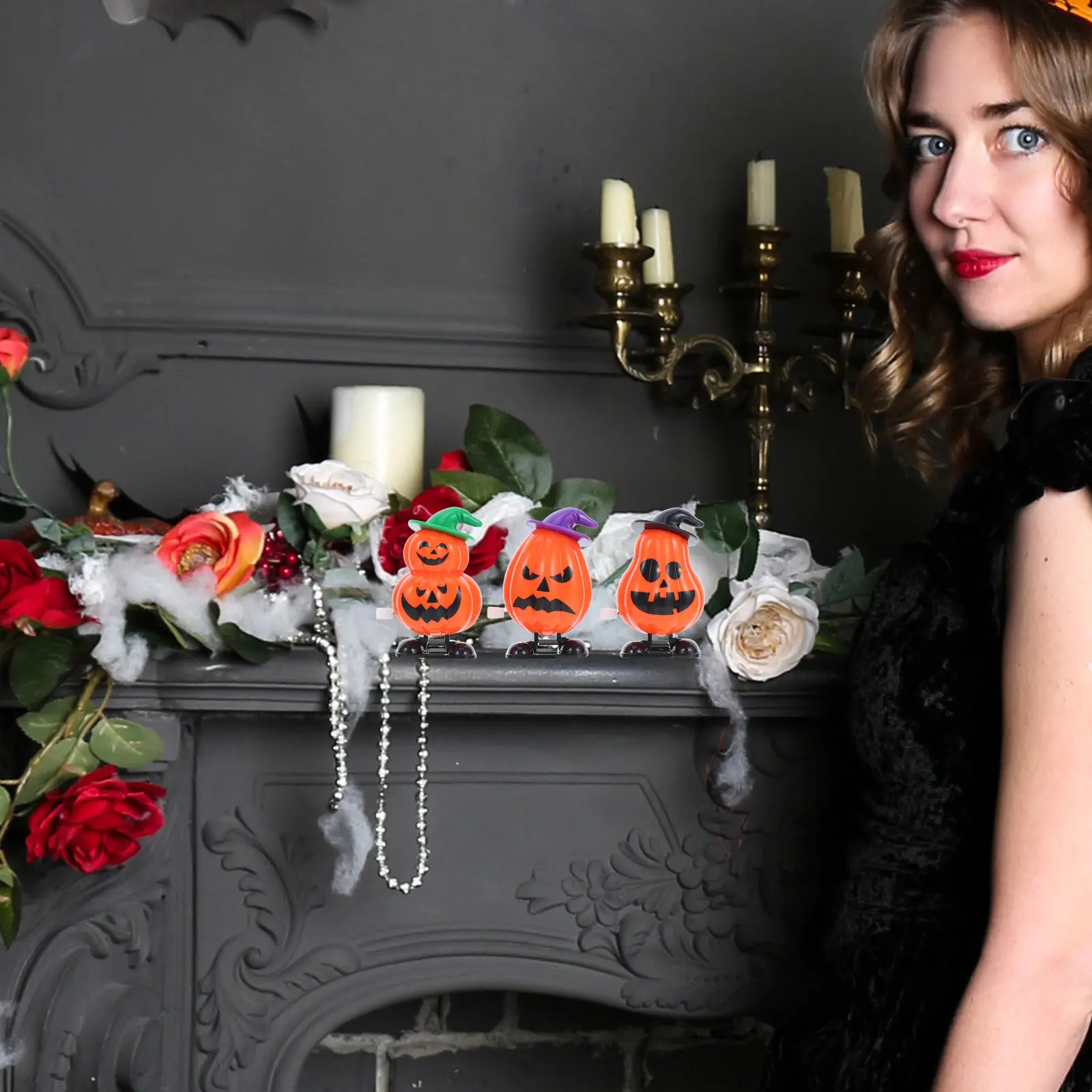 

Набор из 6 мини-тыкв-механизмов на пружине для Хэллоуина, сувениры для вечеринок, награды для класса, наполнители для подарочных пакетов и для детей