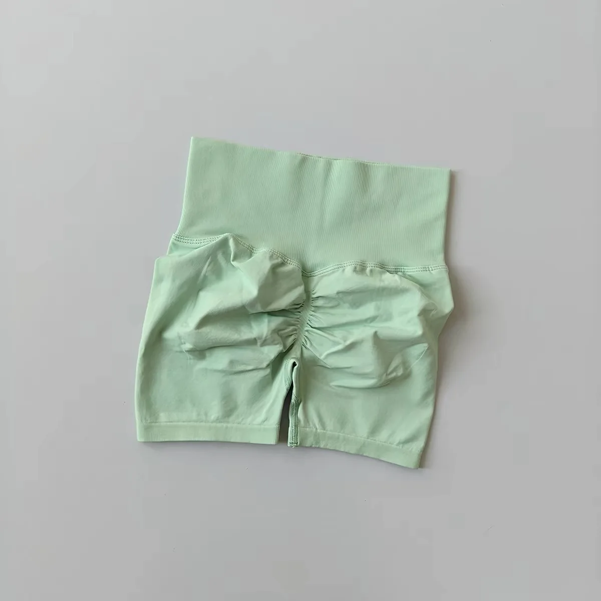 Damen-Sportshorts mit hoher Taille, pfirsichfarben, Hüftheben, Taillenstraffung, Abnehmen, Laufen, Training, Fitness-Kleidung – Detail 25