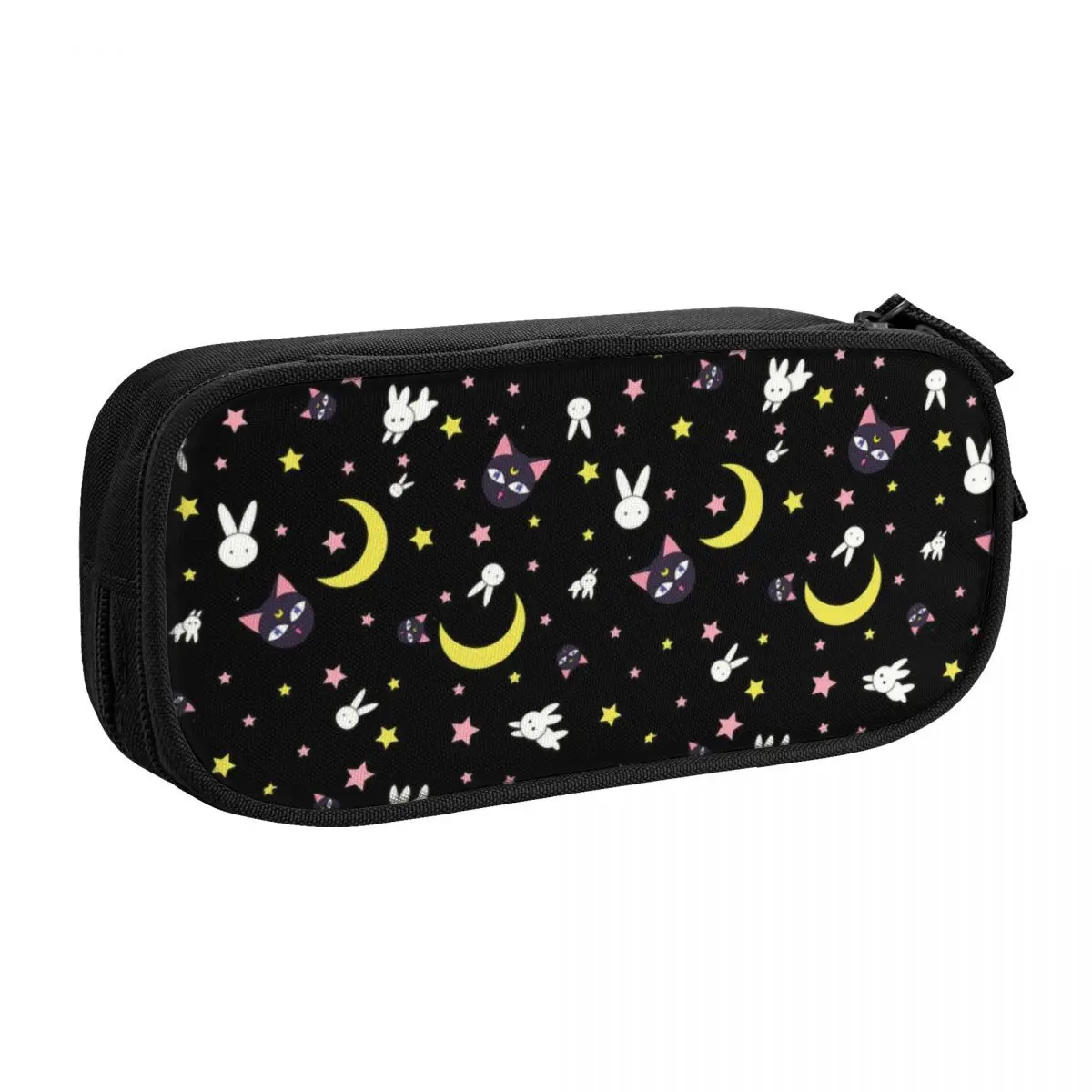 Custom Cute Sailor Moons Pattern Pencil Case for Boys Gilrs Custom Luna Large Capacity Pen Box Bag Stationery