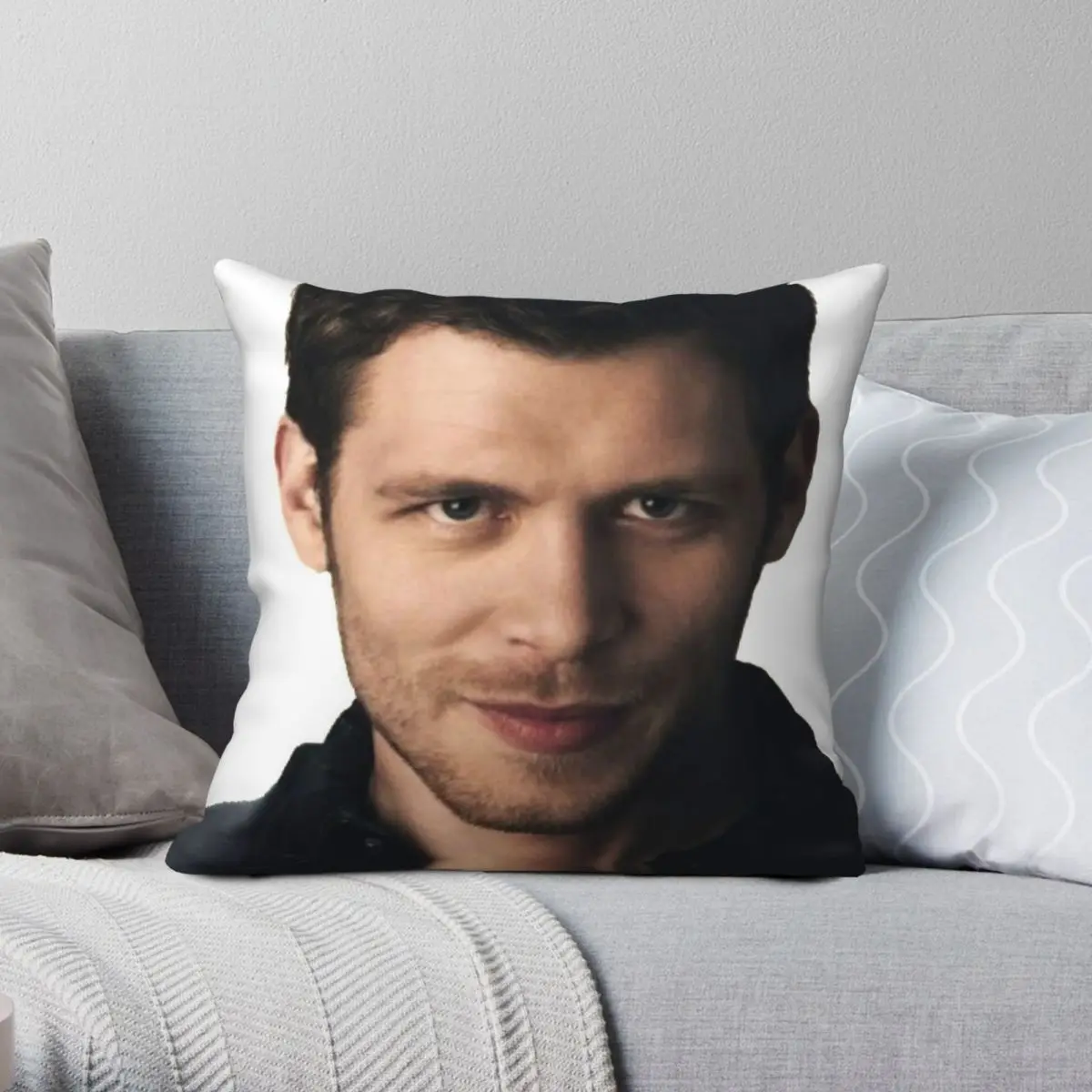 Vampire Diaries Klaus Mikaelson Square Pillowcase Polyester Linen Velvet Creative Throw Pillow Case Sofa Seater Cushion Cover