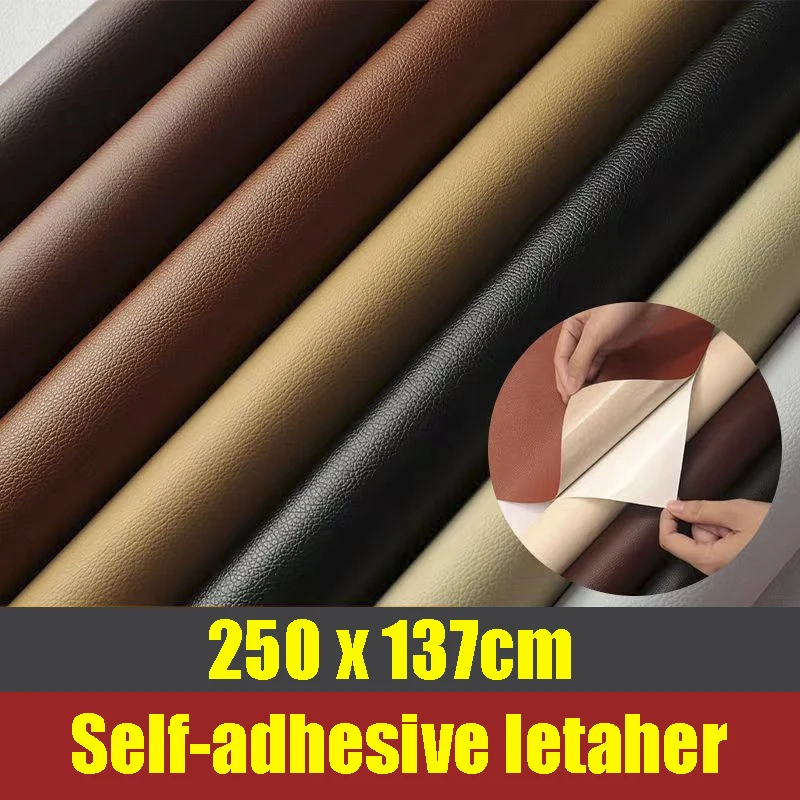 Remendo de reparo de couro de tamanho grande autoadesivo para sofá assento de carro cadeira móveis remodelação adesivo de couro pu