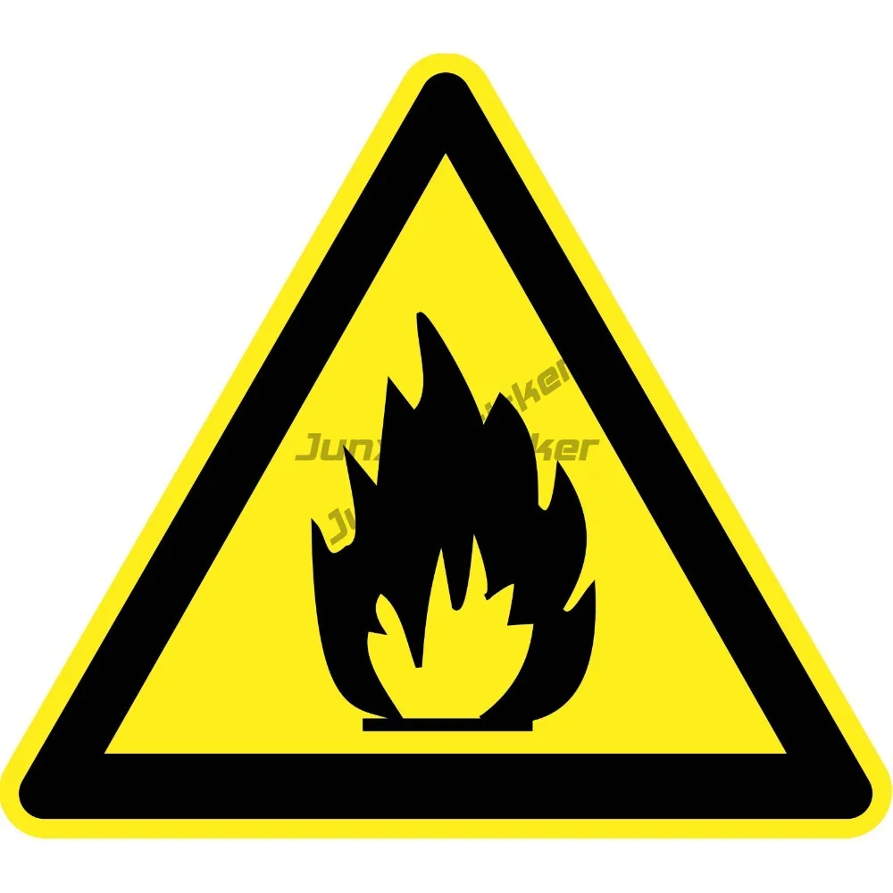 

Warning Sign Sticker Fire Hazard Weatherproof Bumper Vinyl Decal Motorcycle Stickers Cruiser Custom Decals