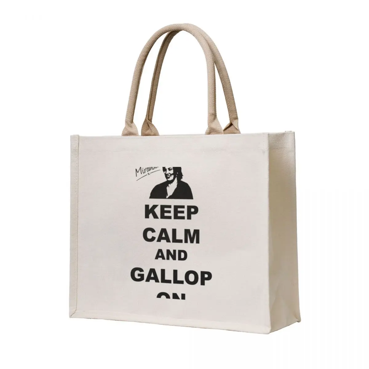 

Keep Calm and Gallop On Miranda Hart Unofficial Tote Bag Women's handbag cute tote bag shopper bag women