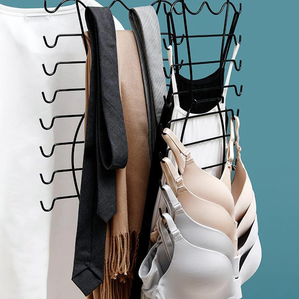 

Multifunctional Iron Hanger Space Saving Wardrobe Underwear Rack Scarf Belt Tie Multiple Clothes Hangers Home Storage Solution