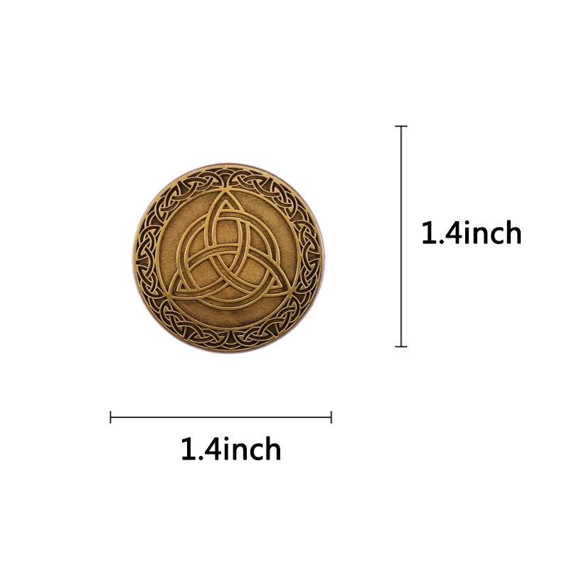 Vintage Nordic Viking Triangle Celtic Knot Enamel Pin Amulet Badge Brooch Jewelry Backpack Decoration Accessories
