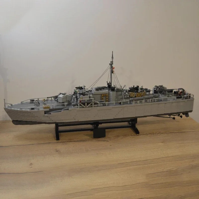 New 7748Pcs Moc Military Weapons Mbt Fairmile D Boat Model Building Custom Puzzle Technology Diy Assembly Toys Boy Holiday Gifts