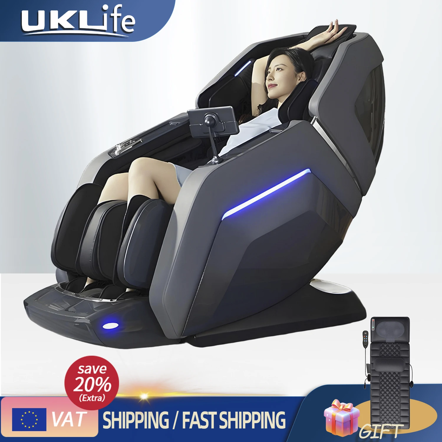 

2025 New Model 4D+4D Dual Core Massage Chair with 25 Programs, Airbag Full Body, Health Scan, Zero Gravity, Lumbar Heating