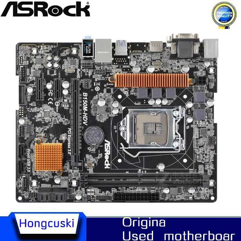 

Used For ASRock B150M-HDV Original Used Desktop Motherboard B150 LGA1151 DDR4 SATA3 USB3.0 Support I5 6500