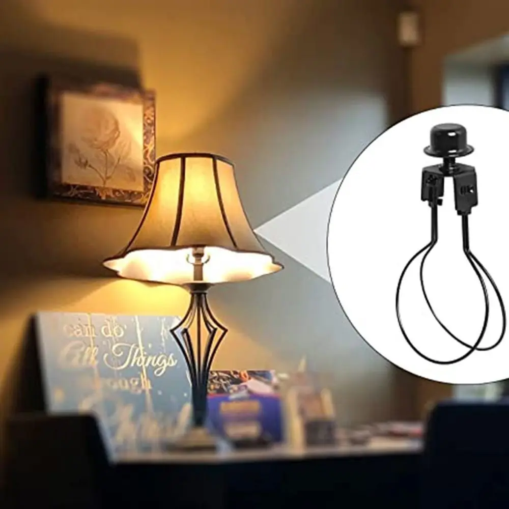 New Harp Includes Light Bulb Clip Supporting Iron Lamp Shade Cap Finial Top Converter Lamp Decoration