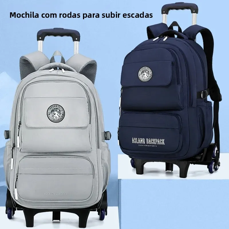 new-large-capacity-waterproof-wheel-equipped-backpack-for-junior-high-school-students-grade-5-and-6-dual-use-bagage-handle
