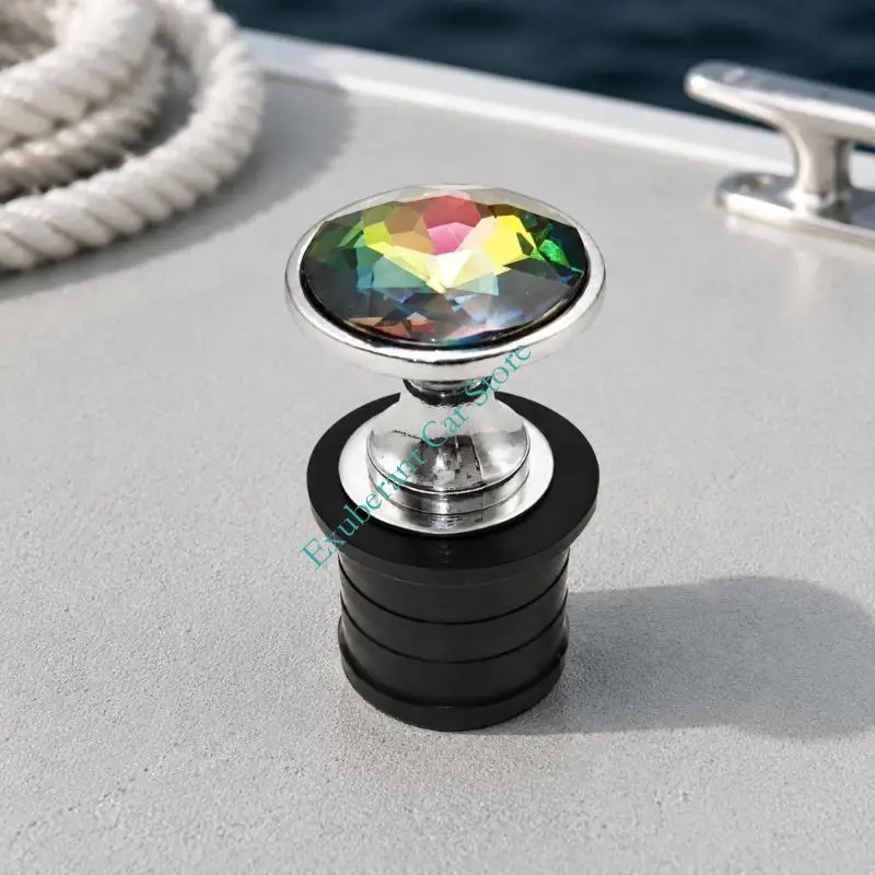 Expandable 1.25Inch Marine Drain Plug with Twist Compression, Prominent Knob Handle and Rubber-Stainless Steel Construction