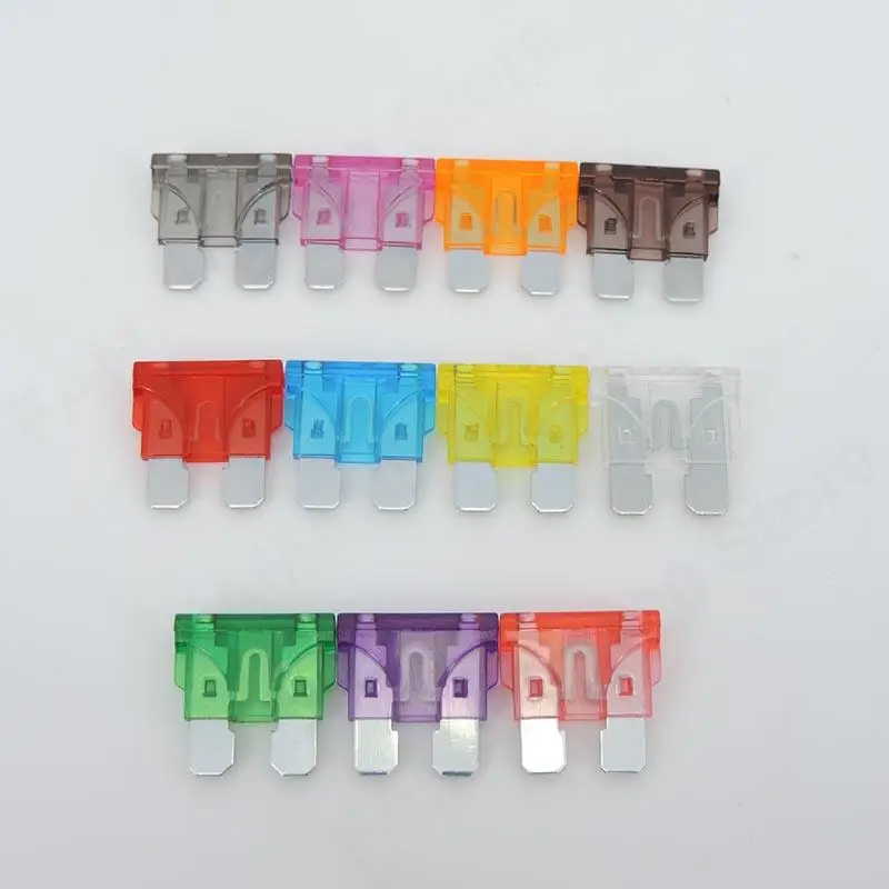 10pcs Medium Standard Blade Fuse Insert ZINC Pins 1A 2A 3A 5A 7.5A 10A 15A 20A 30A 40A 50A Refitted For Auto Car Truck M20
