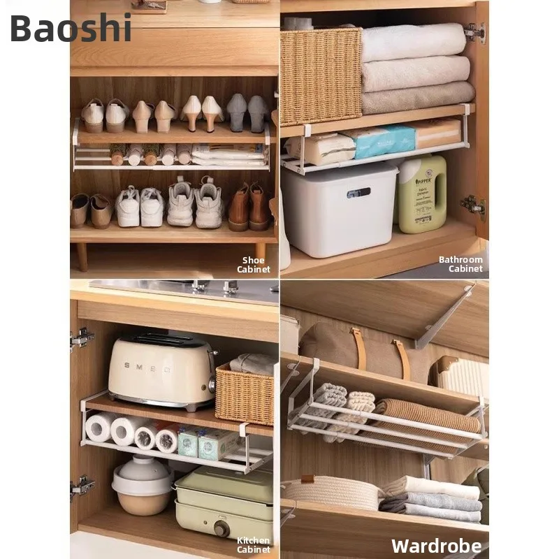 

Expandable oe Ra Home oe Cabinet Layered Partition oe Support Hanging Basket Storage elf Organizer oe Support Rac...