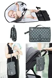 Cambio Ciaper Cover-Bag Baby Bottom Opening Cover cuscino per cambio in tessuto imbottito 5 scomparti