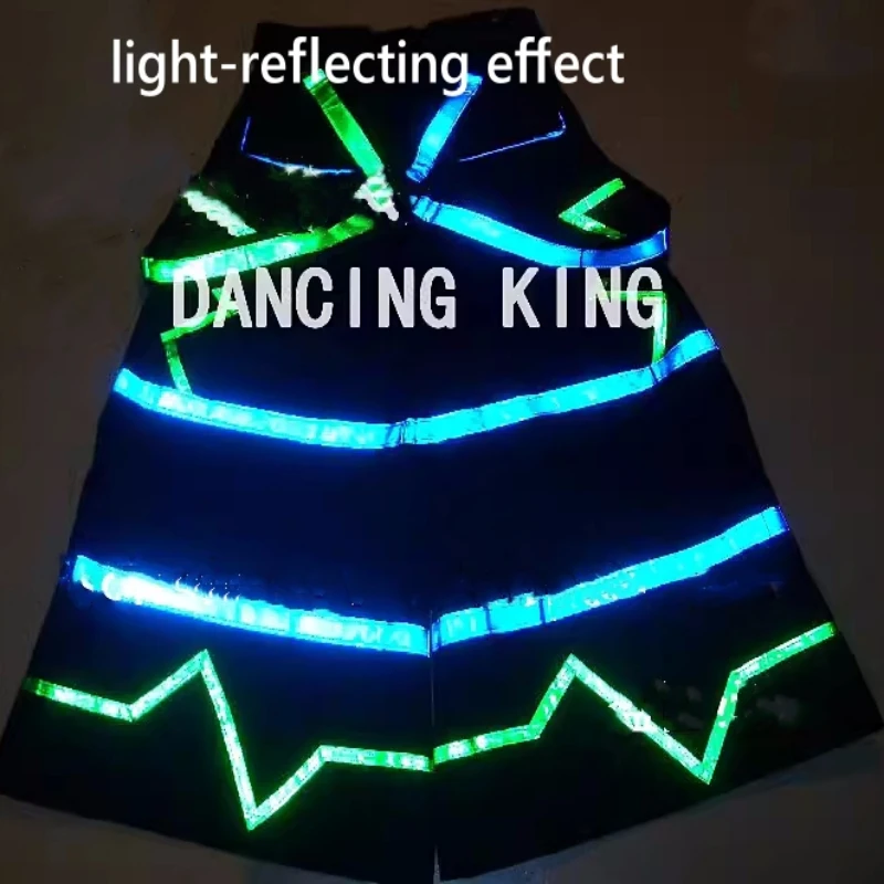 

Shuffle Ghost Step Dance Pants Cool Shuffle Street Dancing Trousers Unisex Cool Pattern Luminous Reflective Bell-bottoms Pants