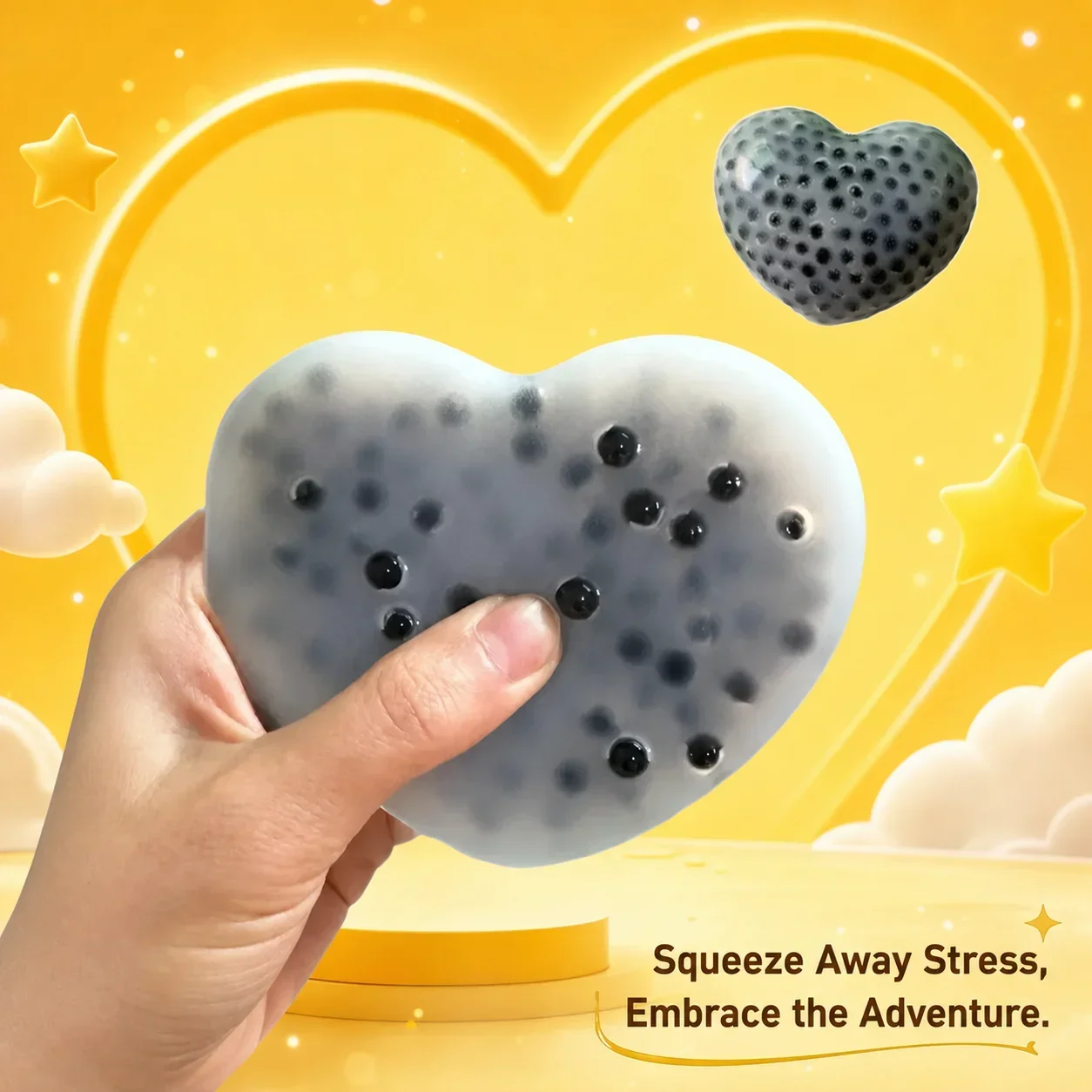 Fun Squishy Pimples Squeeze Toy Pinch Love Pimples Anti-pressure Vent Creative Stress Relief Fidget Decompress Gift Love Toy