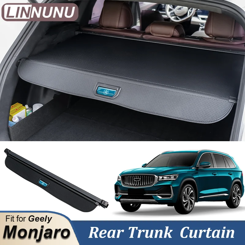 

LINNUNU Car Trunk Curtain Fit for Geely Monjaro Manjaro Xingyue L Luggage Covers Rear Cargo Retractable Anti-peeping Accessories