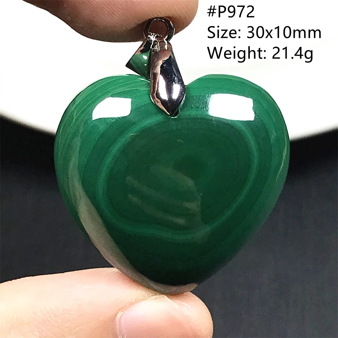 Natural Green Malachite Pendant Jewelry For Women Lady Men Healing Love Wealth Gift Crystal Stone Silver Beads Gemstone AAAAA