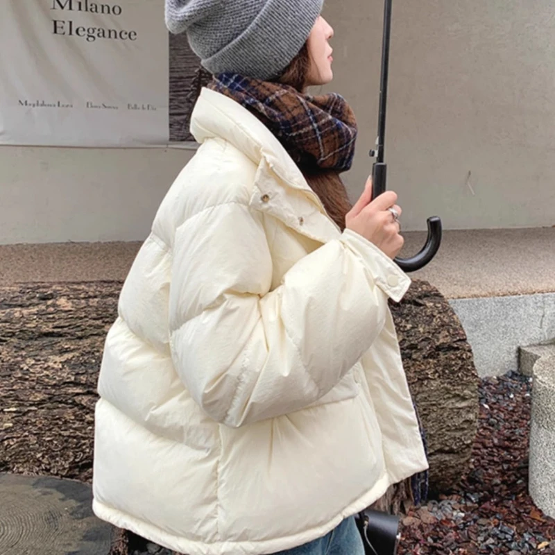 

Ladies Winter Parka Coat 2025 Thicken Collar Lady Outerwear CasualKorean Version Temperament Women's Down Cotton Jacket