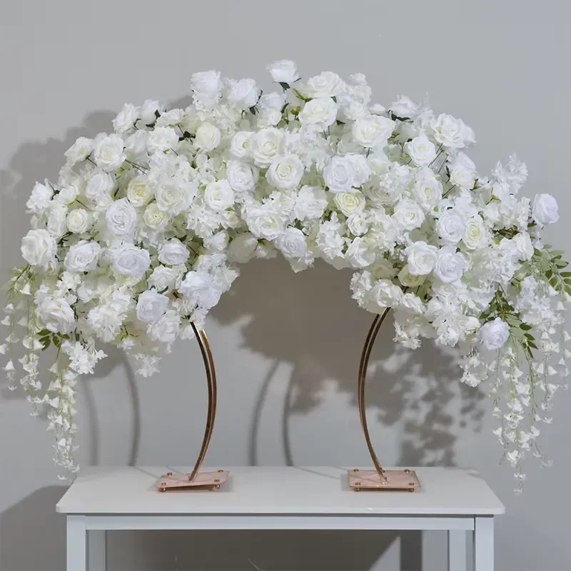 Wedding Vine Greenery Decorative Wall Hanging Plant Garland Vintage Artificial Rose Babysbreath Flower Rose Artificial